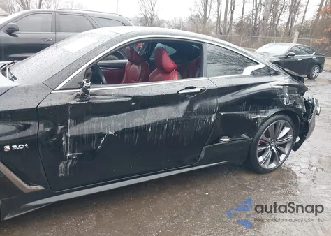 2018 Infiniti Q60 3.0T Red Sport 400 from USA, damaged, VIN JN1FV7EK7JM584361